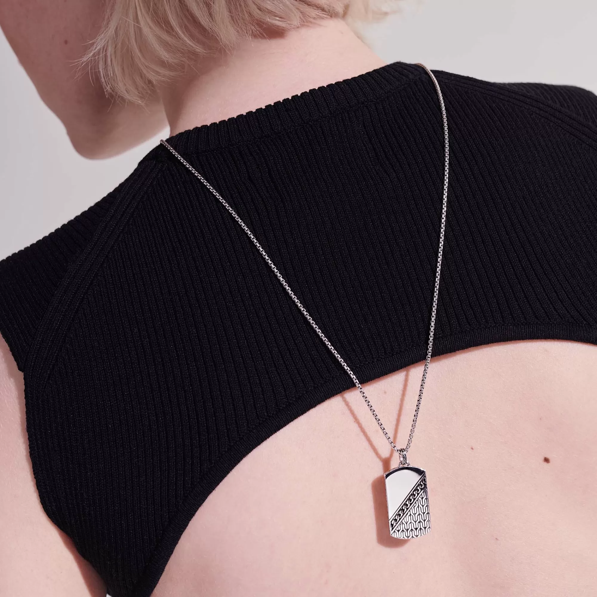Tags & Pendants^John Hardy Carved Chain Tag Pendant, Sterling Silver