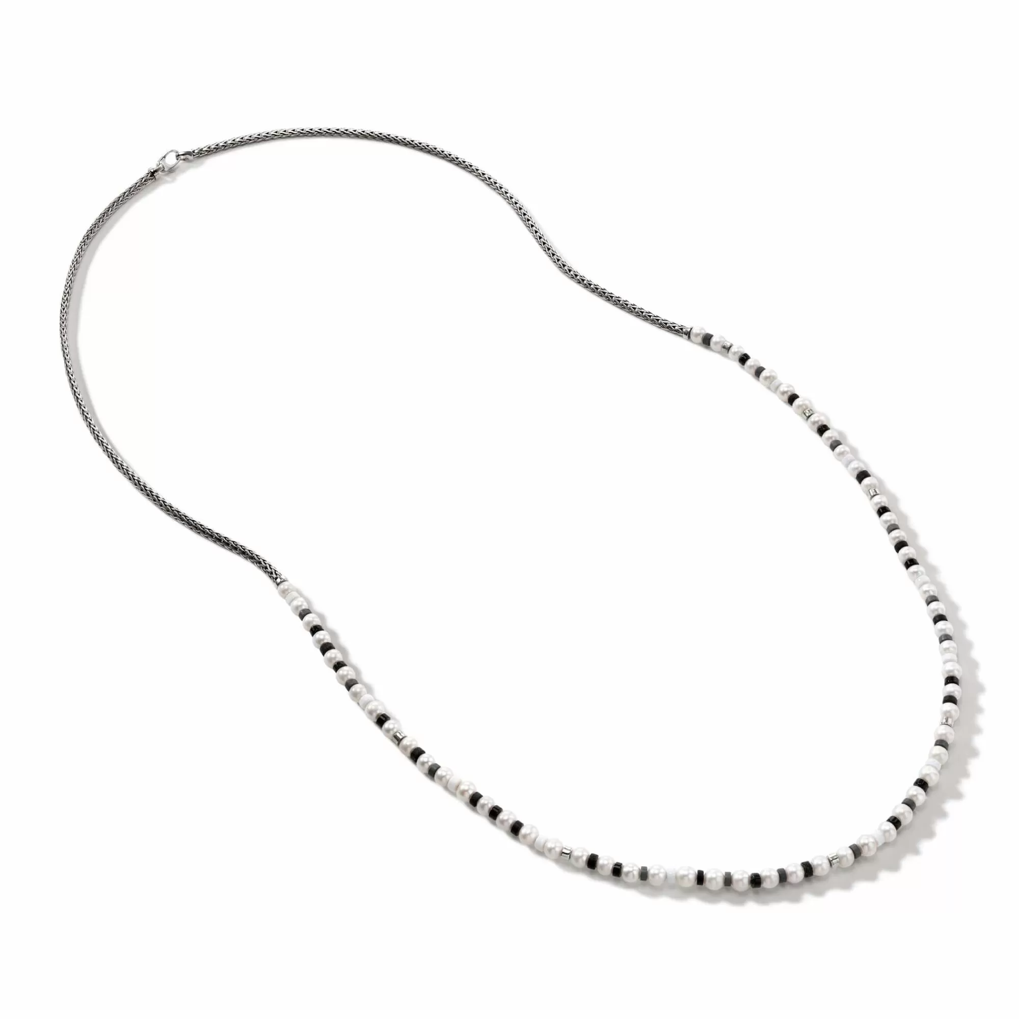 Beads^John Hardy Colorblock Necklace, Silver, Gemstones, Pearl
