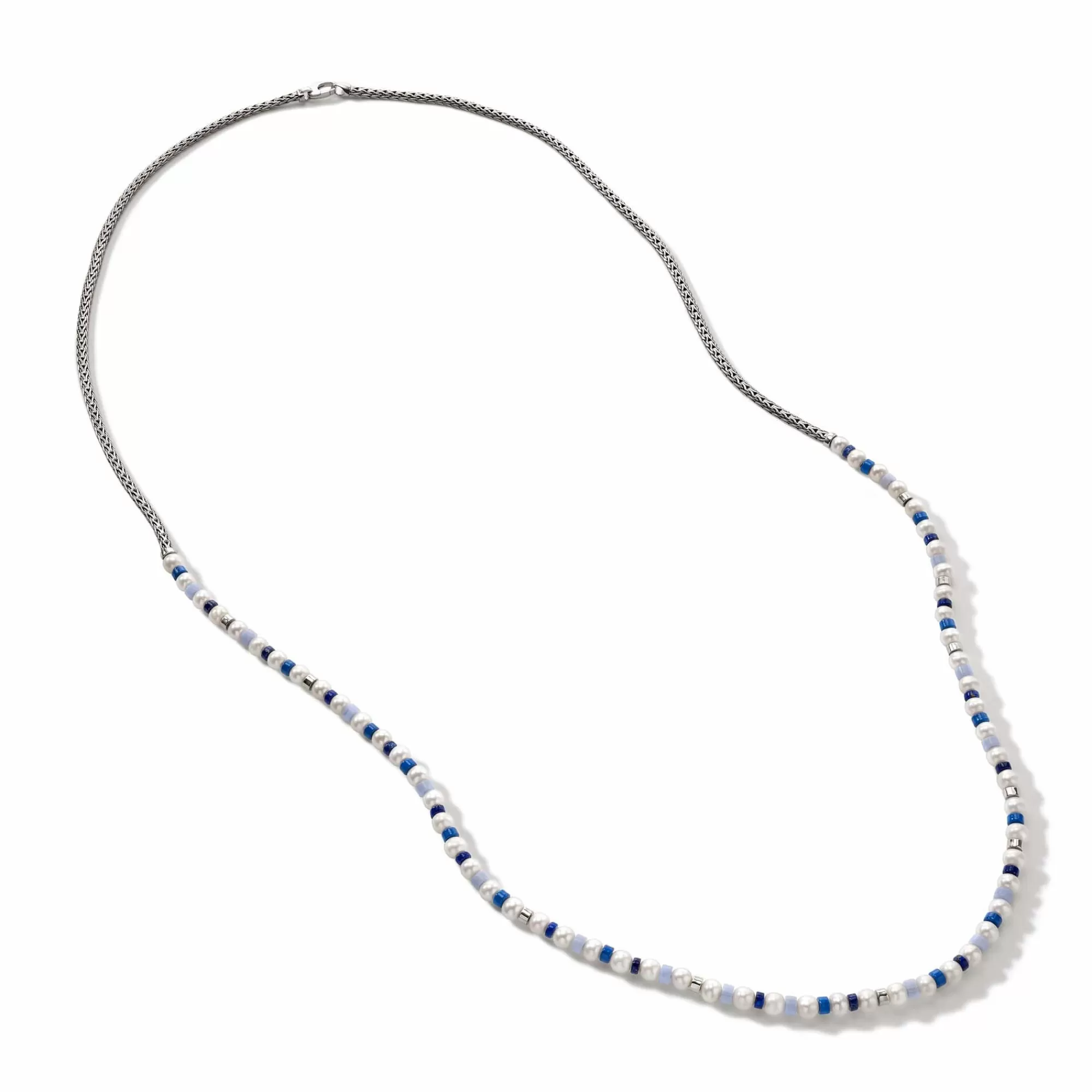 Beads^John Hardy Colorblock Necklace, Silver, Gemstones, Pearl