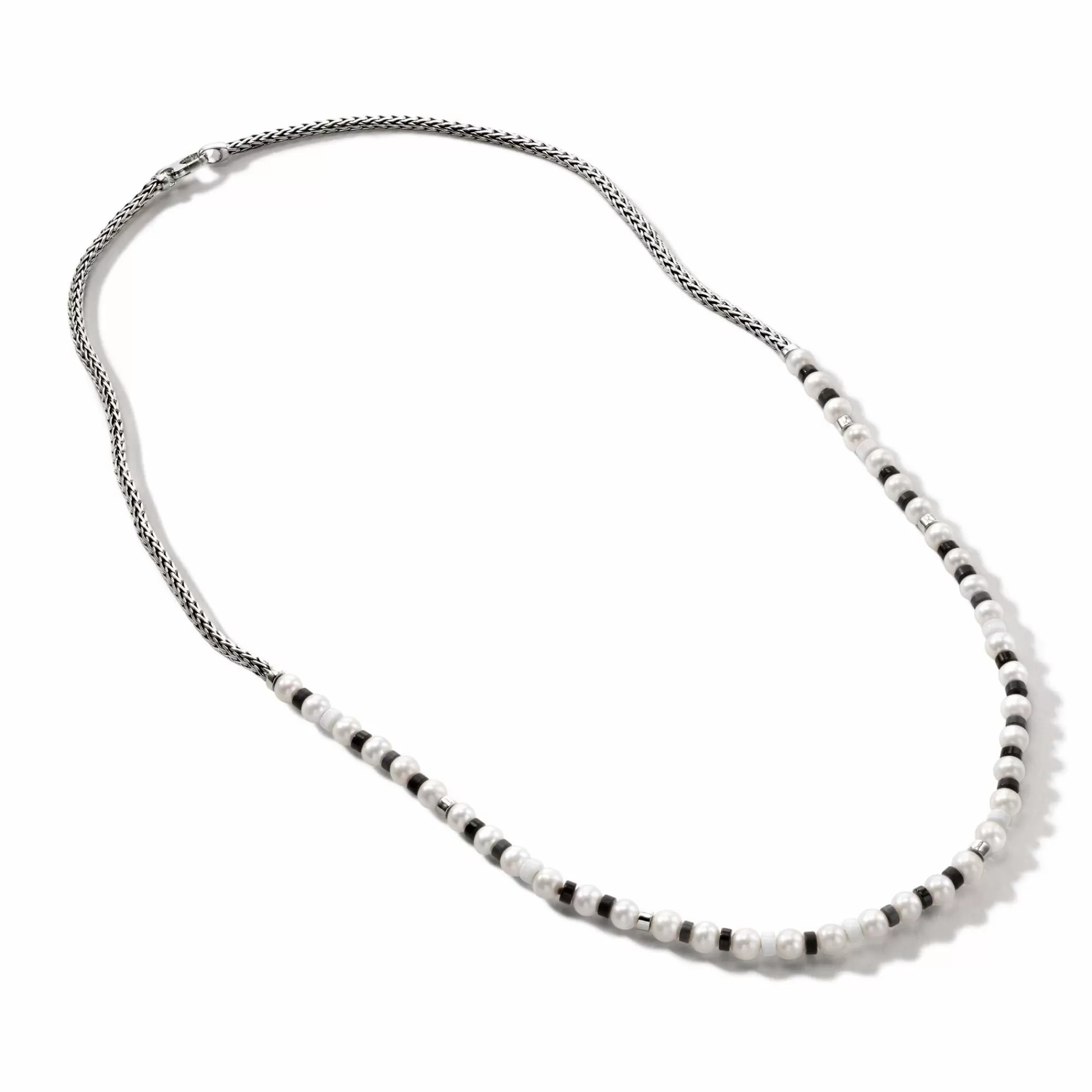 Beads^John Hardy Colorblock Necklace, Silver, Gemstones, Pearl