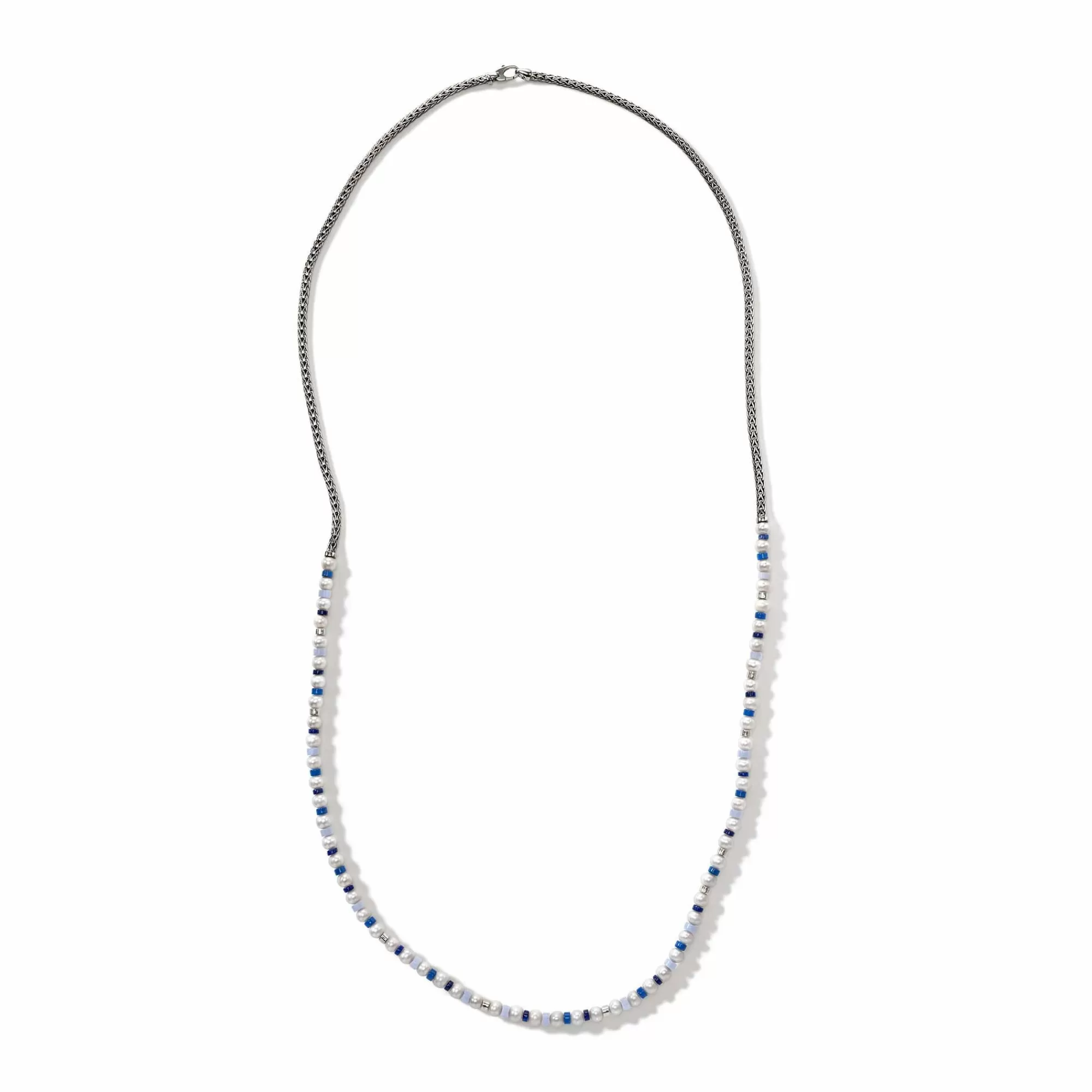 Beads^John Hardy Colorblock Necklace, Silver, Gemstones, Pearl