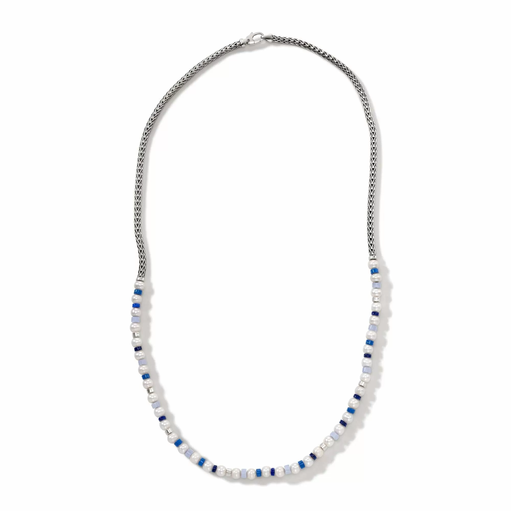 Beads^John Hardy Colorblock Necklace, Silver, Gemstones, Pearl