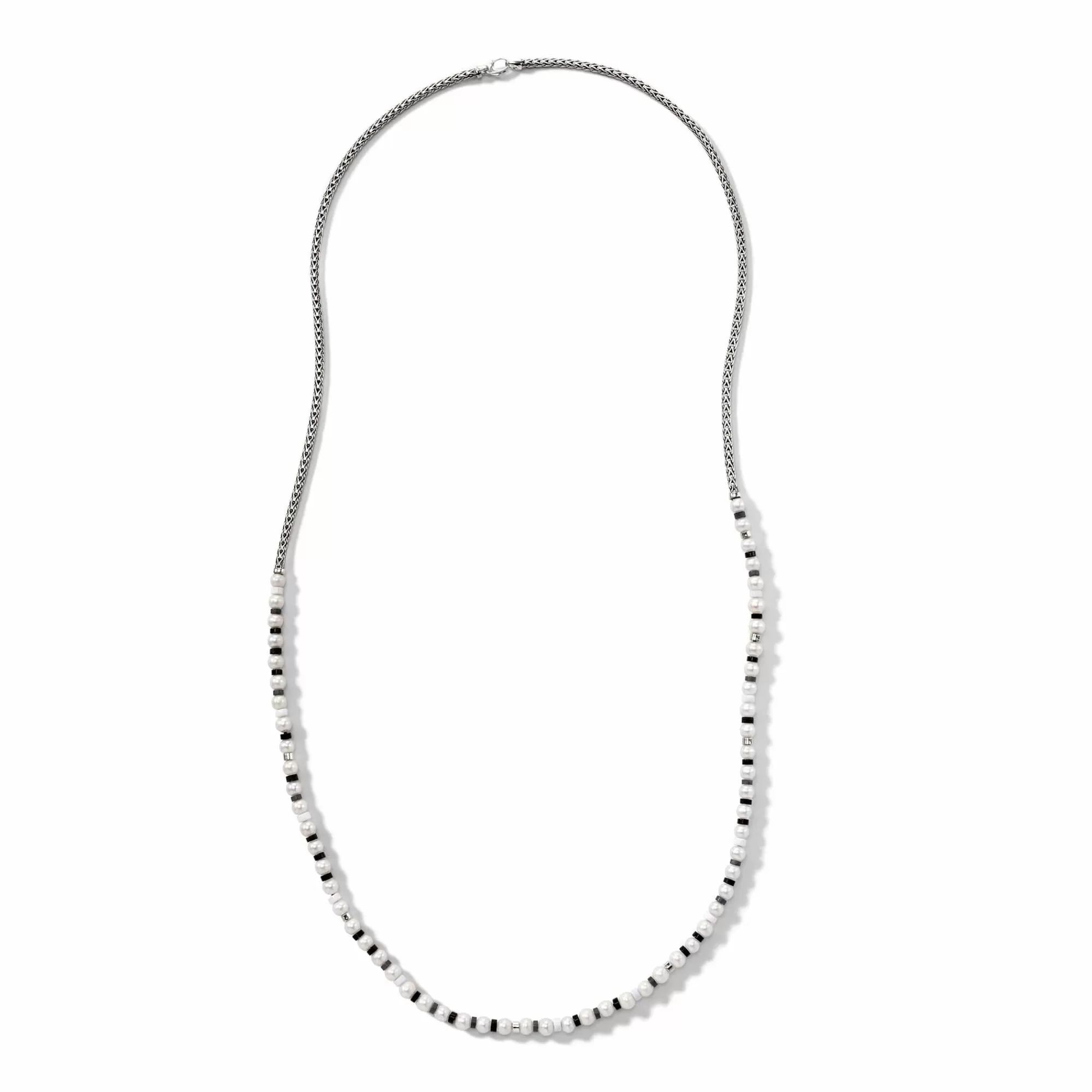 Beads^John Hardy Colorblock Necklace, Silver, Gemstones, Pearl