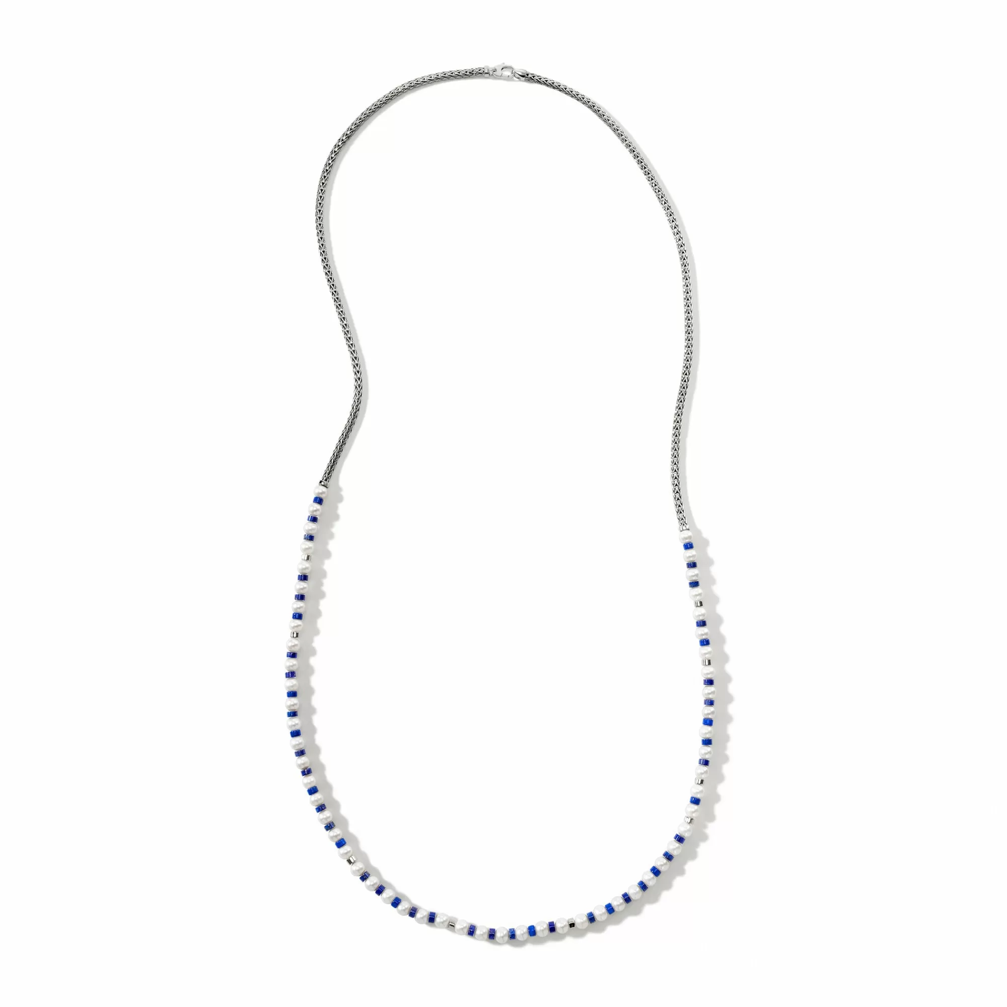 Beads^John Hardy Colorblock Necklace, Silver, Gemstones, Pearl