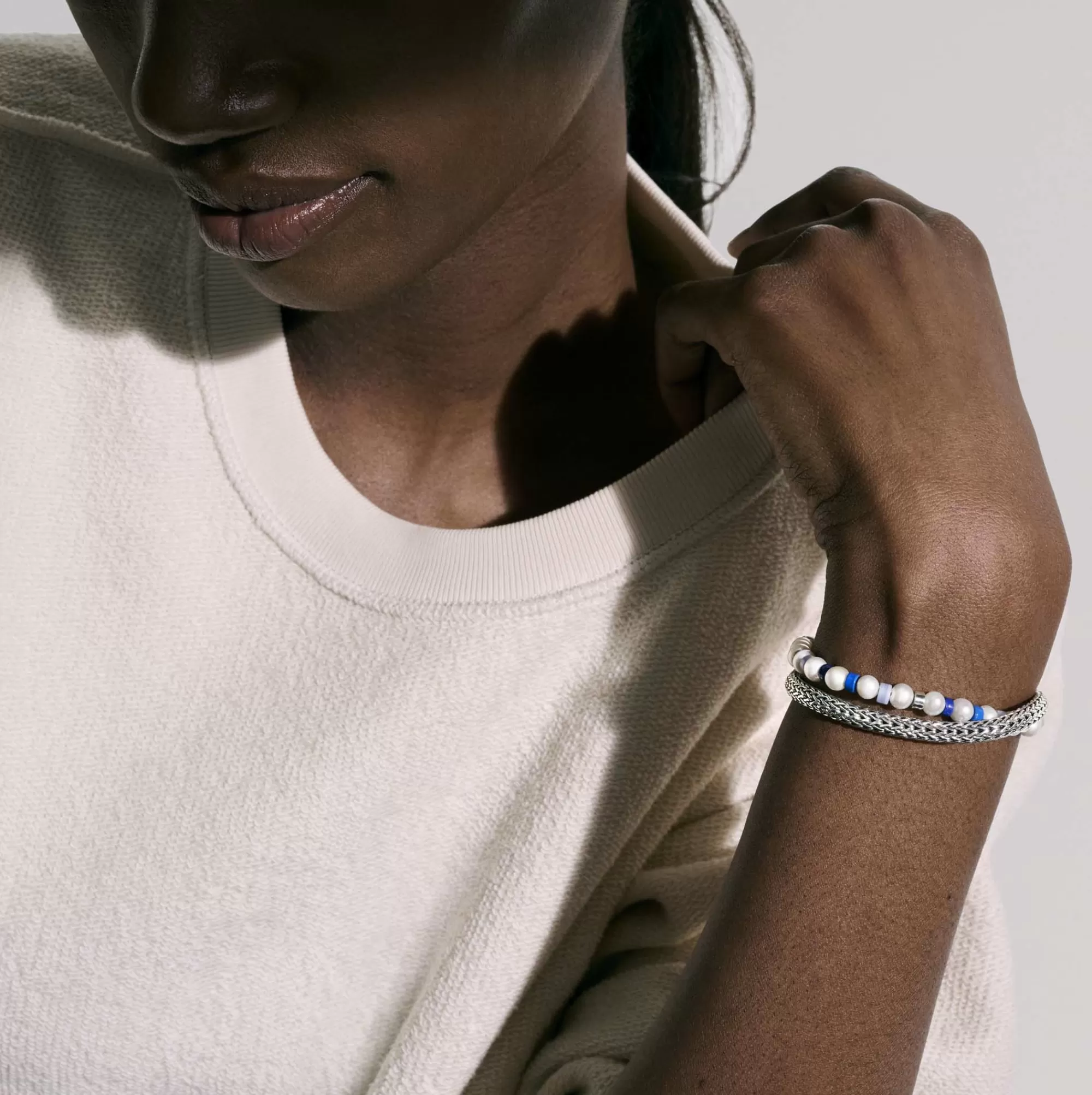 Beads^John Hardy Colorblock Wrap, Silver, Gemstones, Pearl