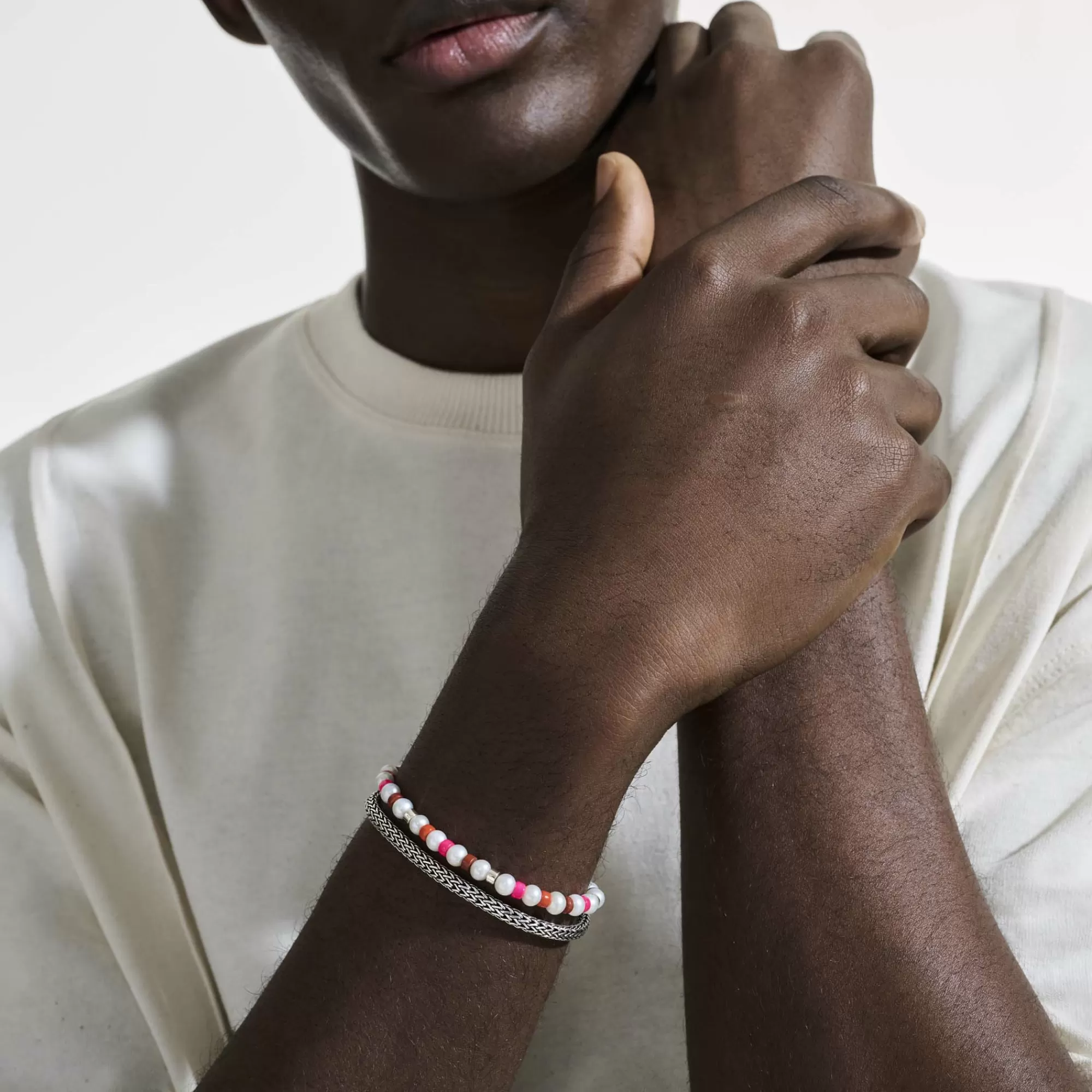 Beads^John Hardy Colorblock Wrap, Silver, Gemstones, Pearl
