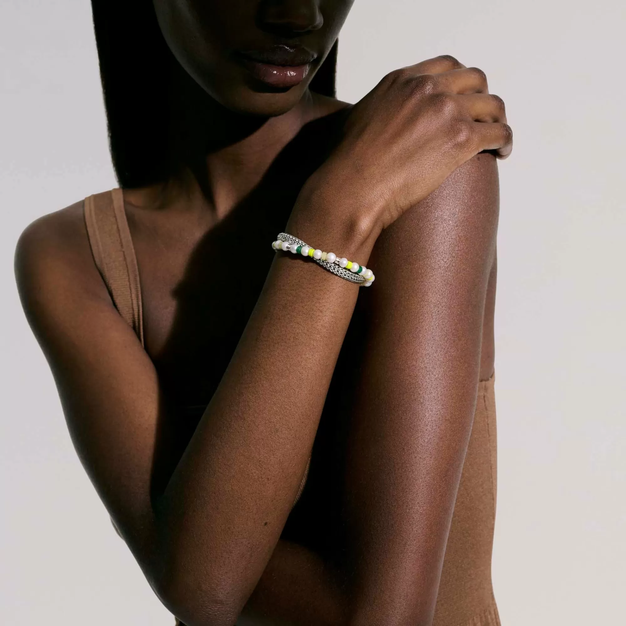 Beads^John Hardy Colorblock Wrap, Silver, Gemstones, Pearl