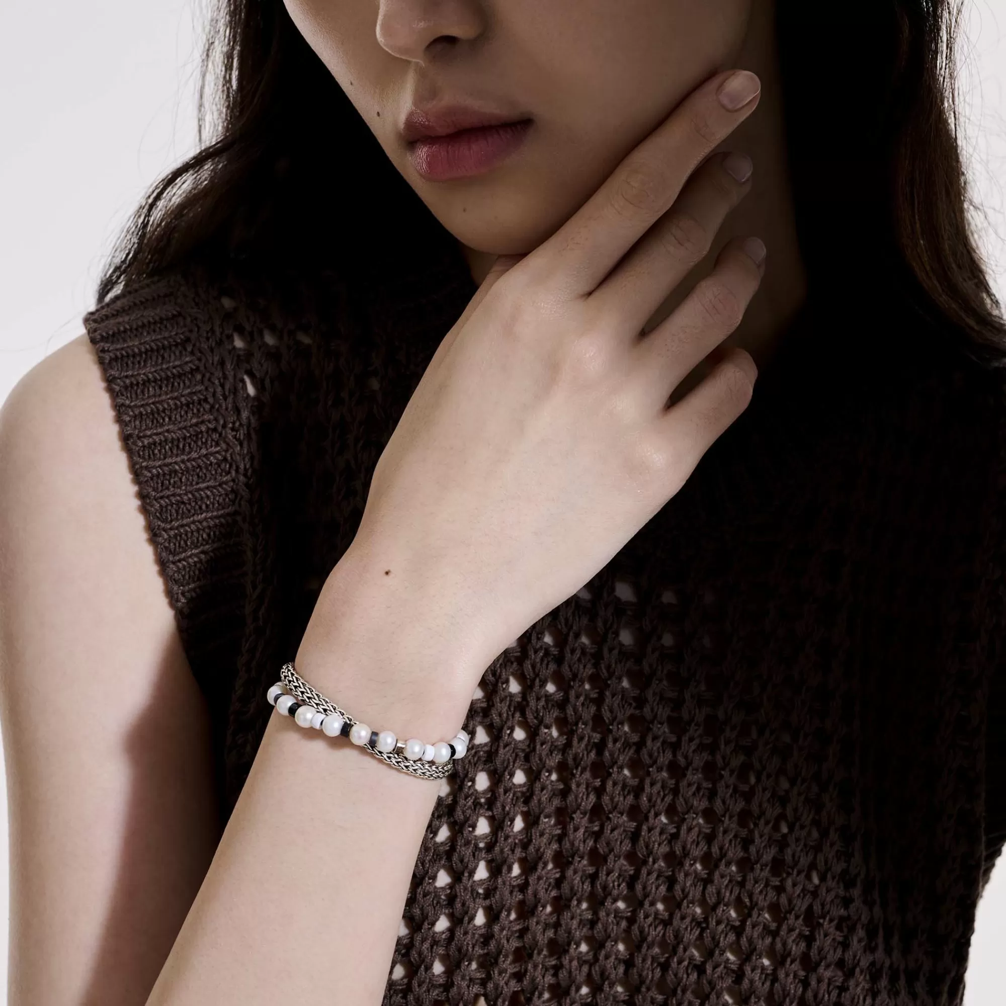 Beads^John Hardy Colorblock Wrap, Silver, Gemstones, Pearl