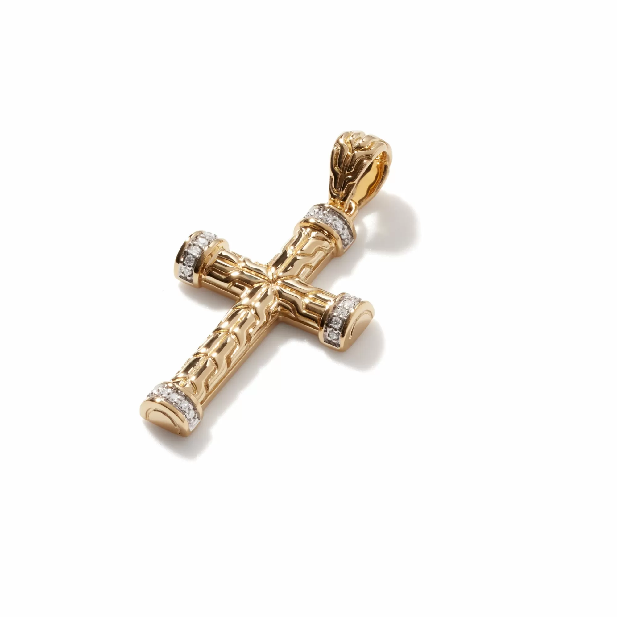 Tags & Pendants^John Hardy Cross Pendant, Gold, Diamonds