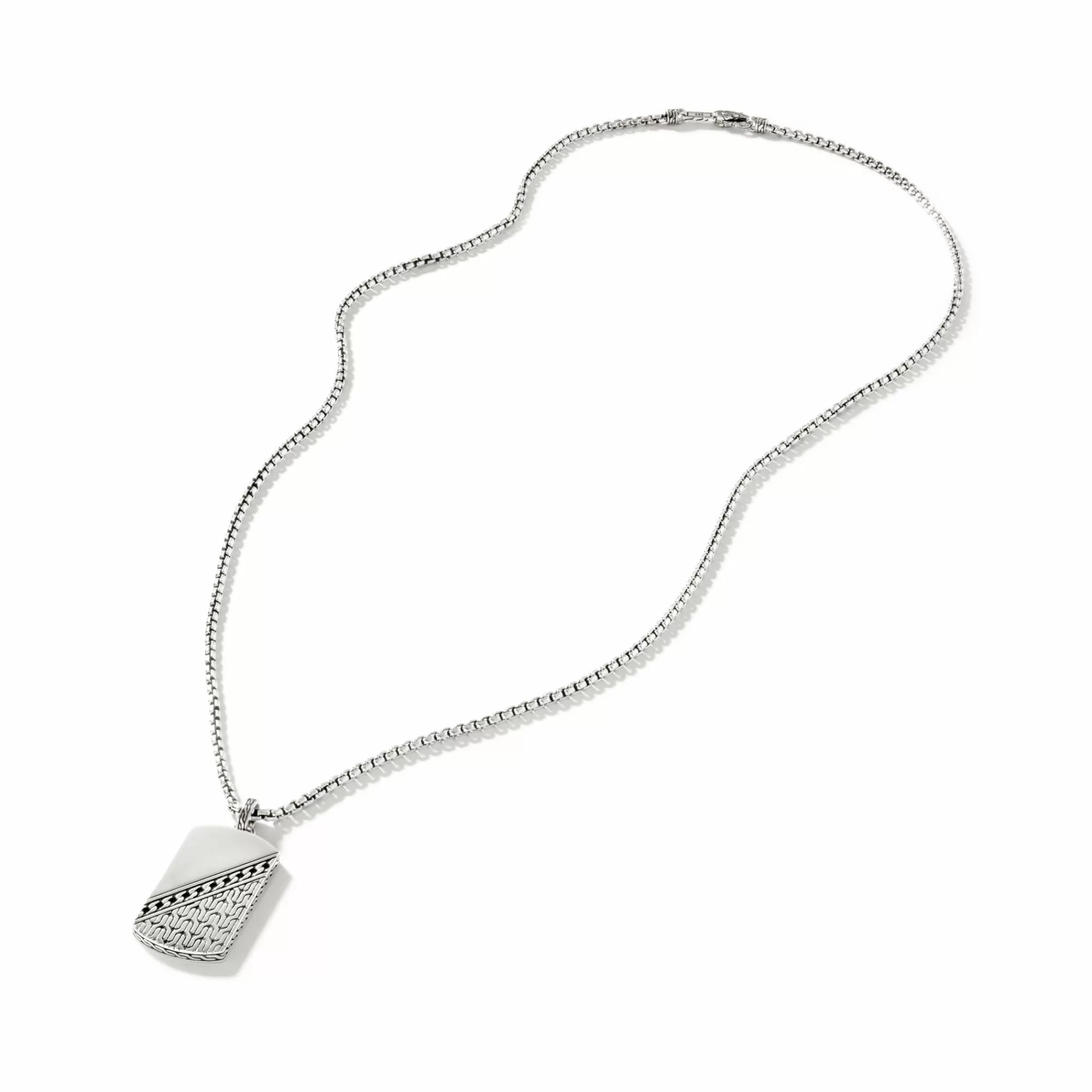 Tags & Pendants^John Hardy Curb Chain Tag Necklace, Sterling Silver