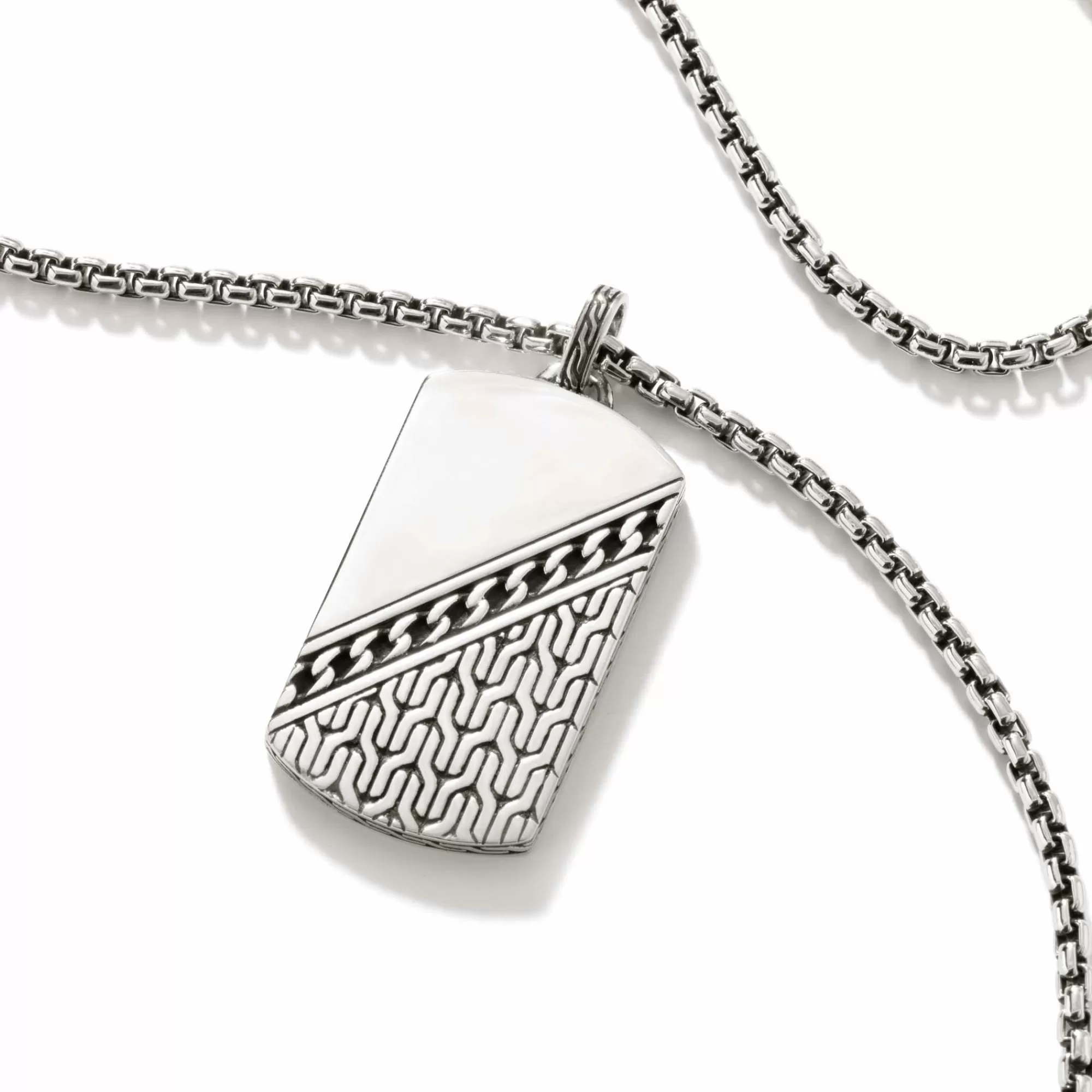 Tags & Pendants^John Hardy Curb Chain Tag Necklace, Sterling Silver