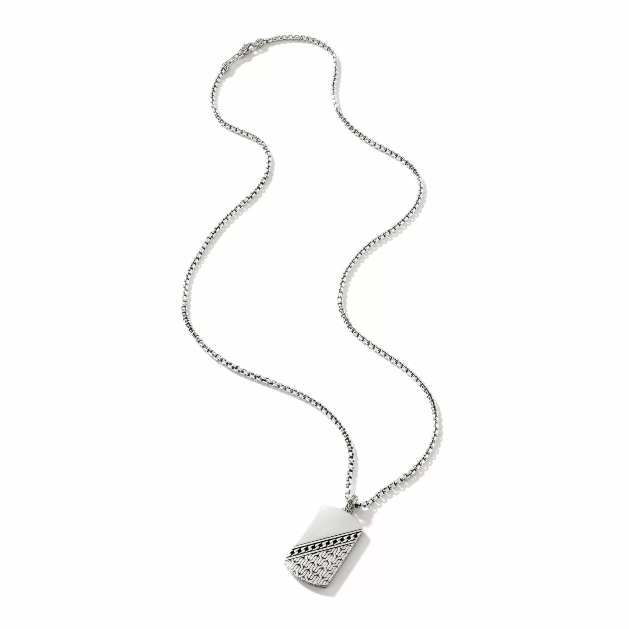 Tags & Pendants^John Hardy Curb Chain Tag Necklace, Sterling Silver