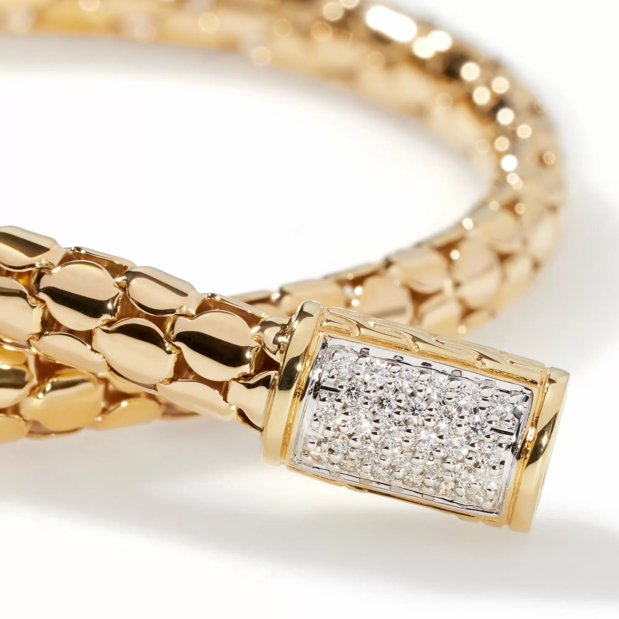 Chains^John Hardy Dot Chain Bracelet, Gold, Diamonds