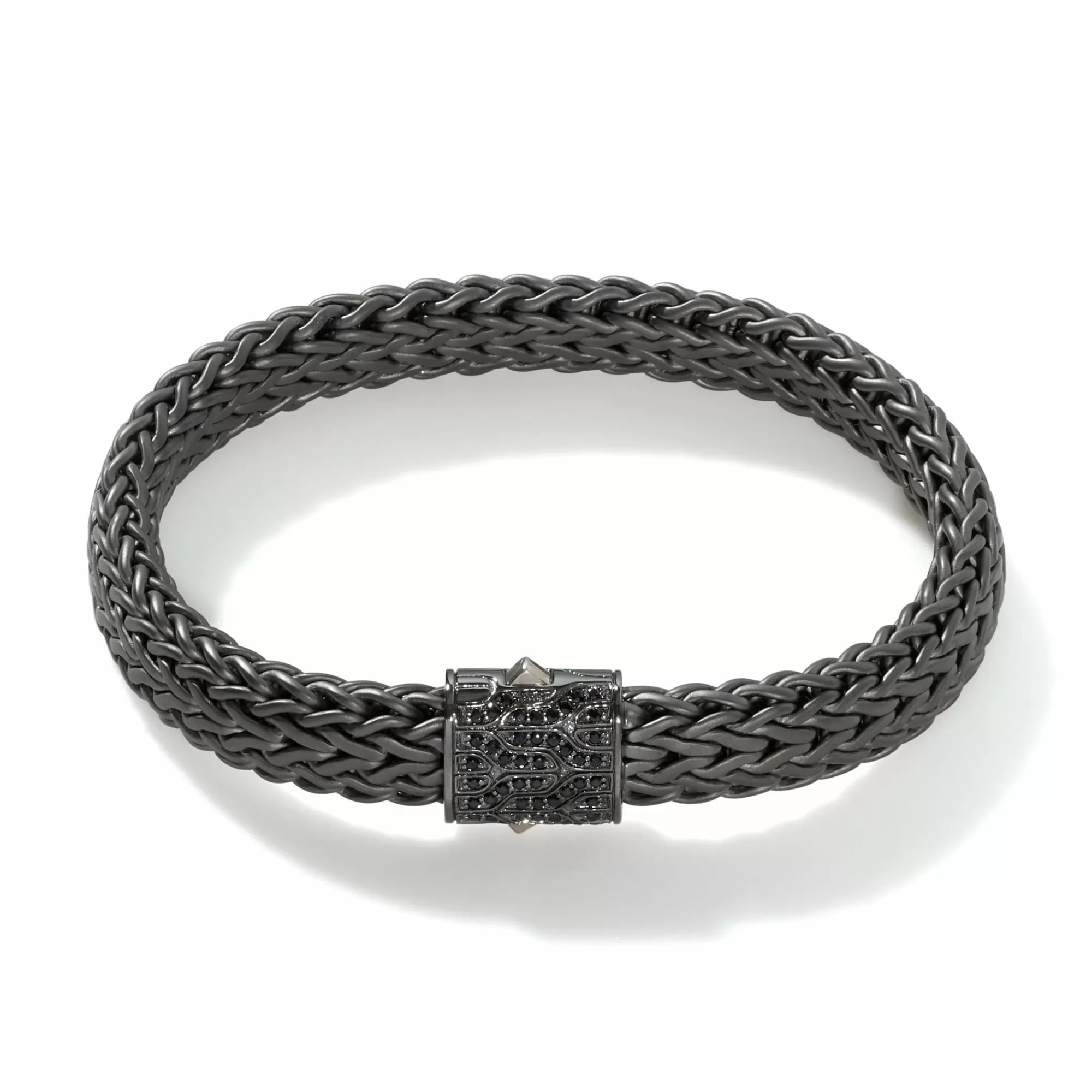 Chains^John Hardy Icon Bracelet, Dark Silver, Pave, 11Mm