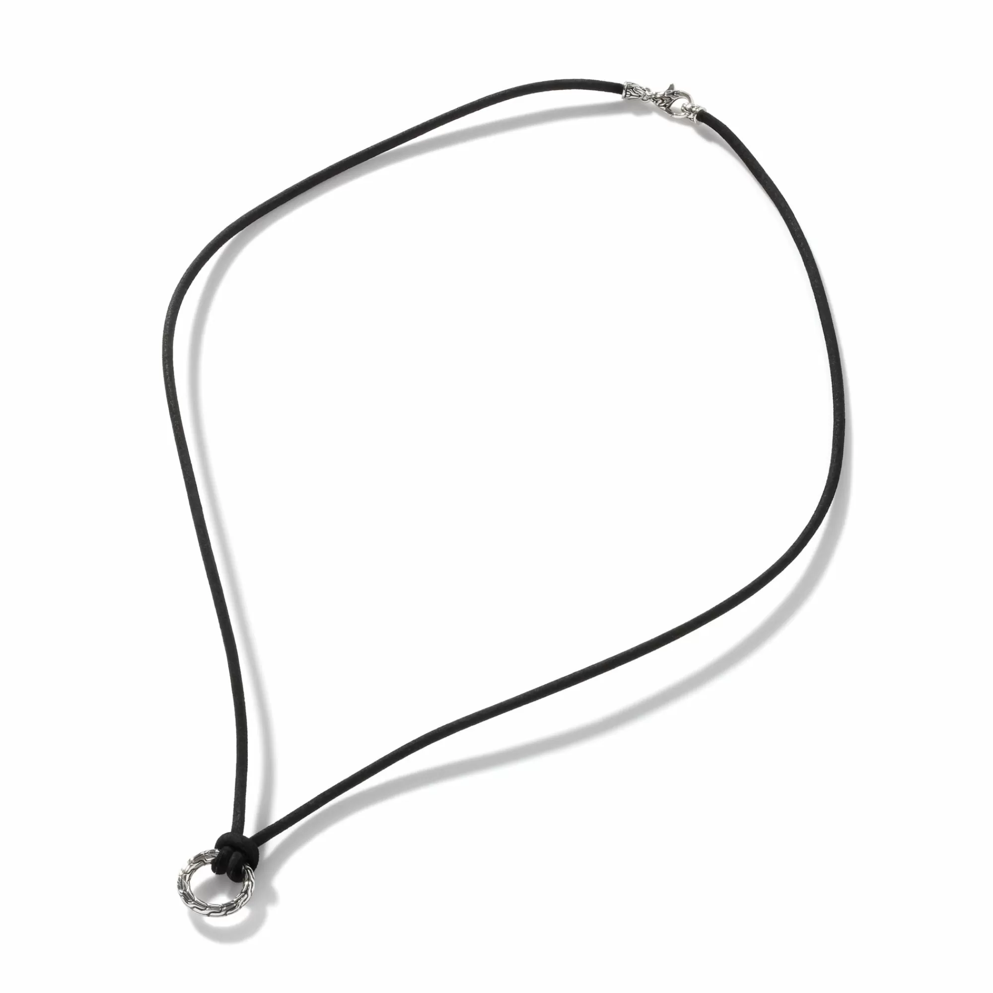 Tags & Pendants^John Hardy Keyring Necklace, Leather, Sterling Silver
