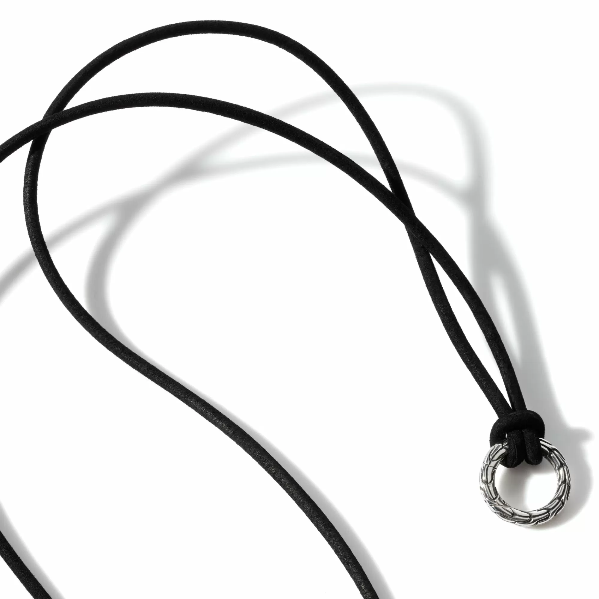 Tags & Pendants^John Hardy Keyring Necklace, Leather, Sterling Silver