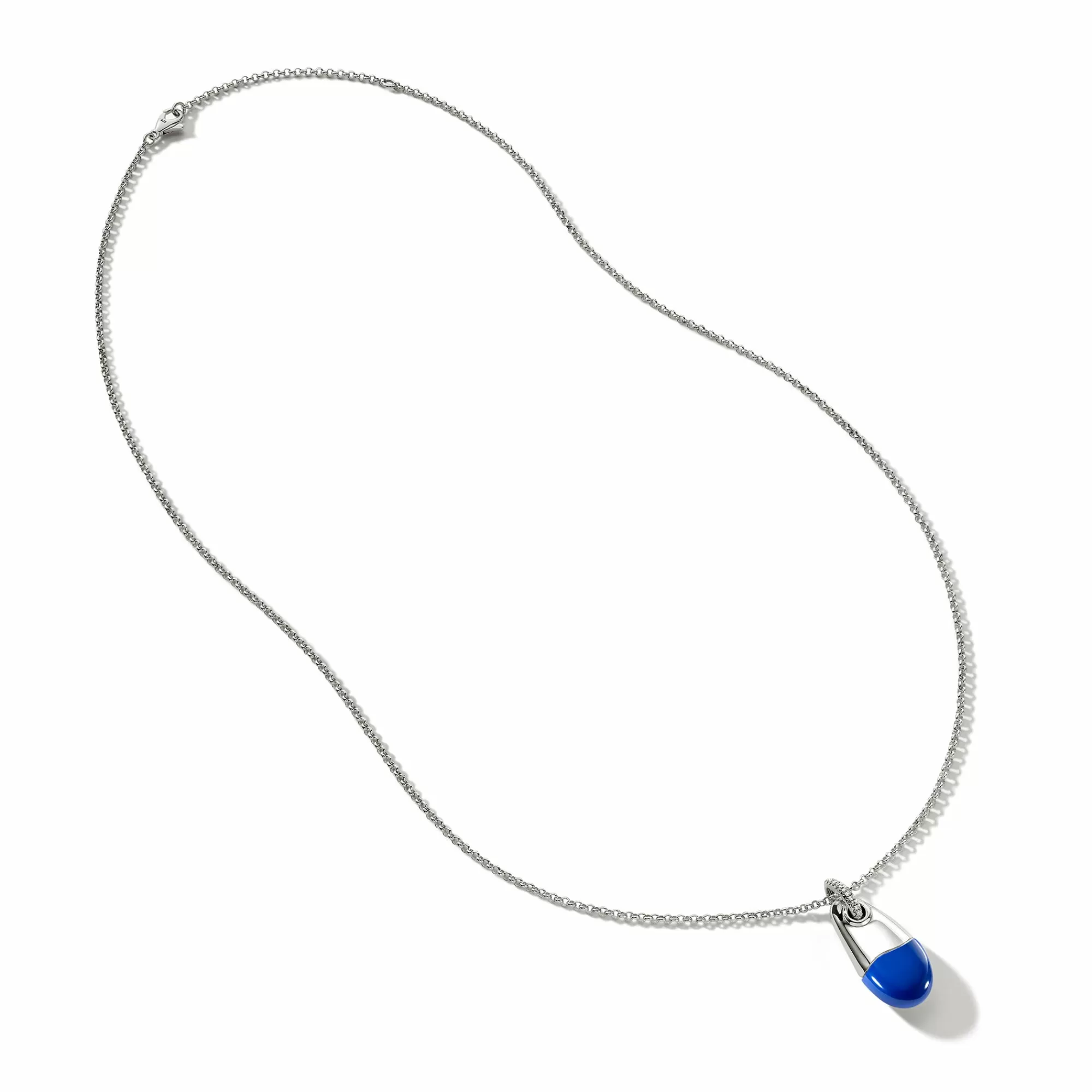 Tags & Pendants^John Hardy Pebble Necklace, Sterling Silver, Diamonds