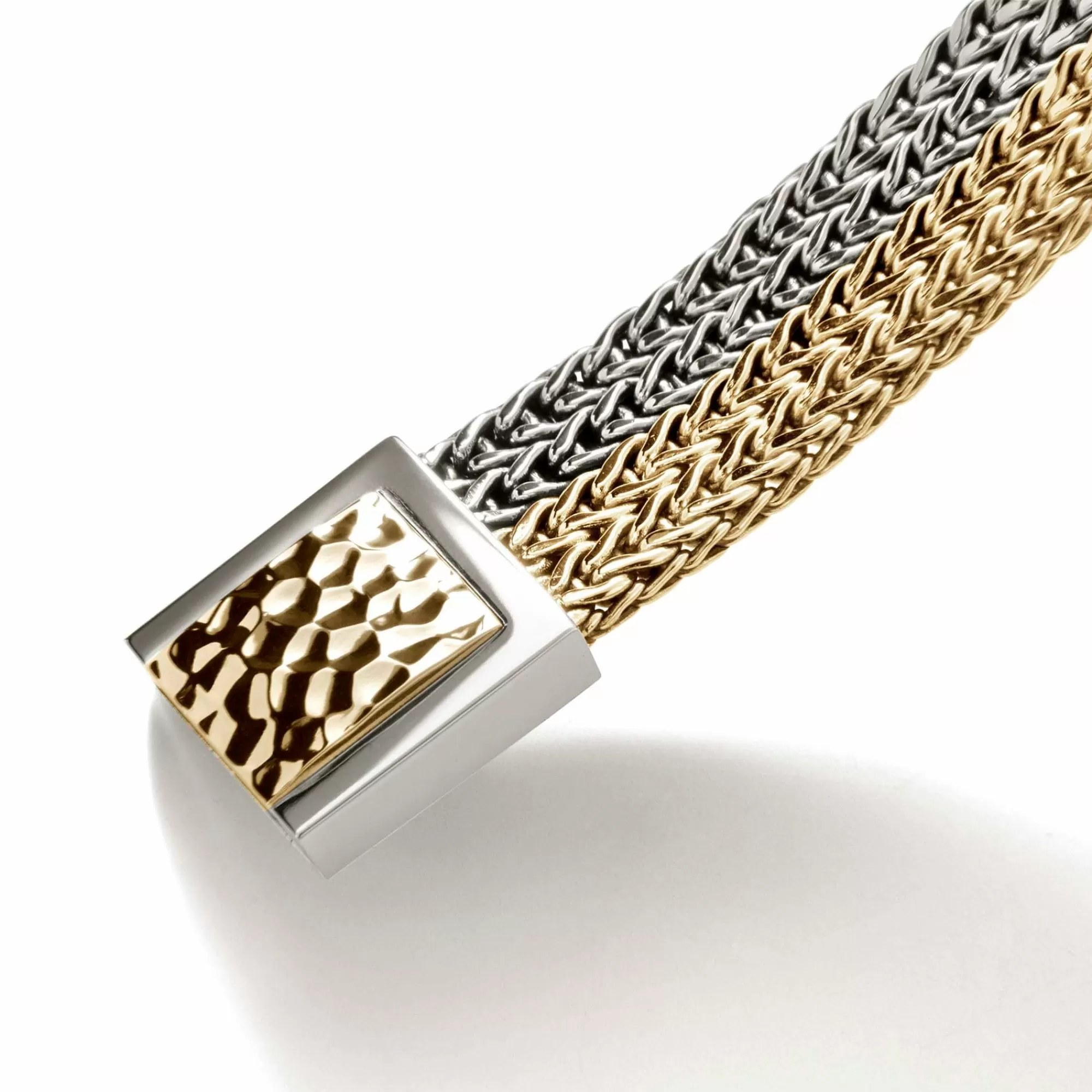 Chains^John Hardy Rata Chain Crossover Bracelet, Gold, Silver
