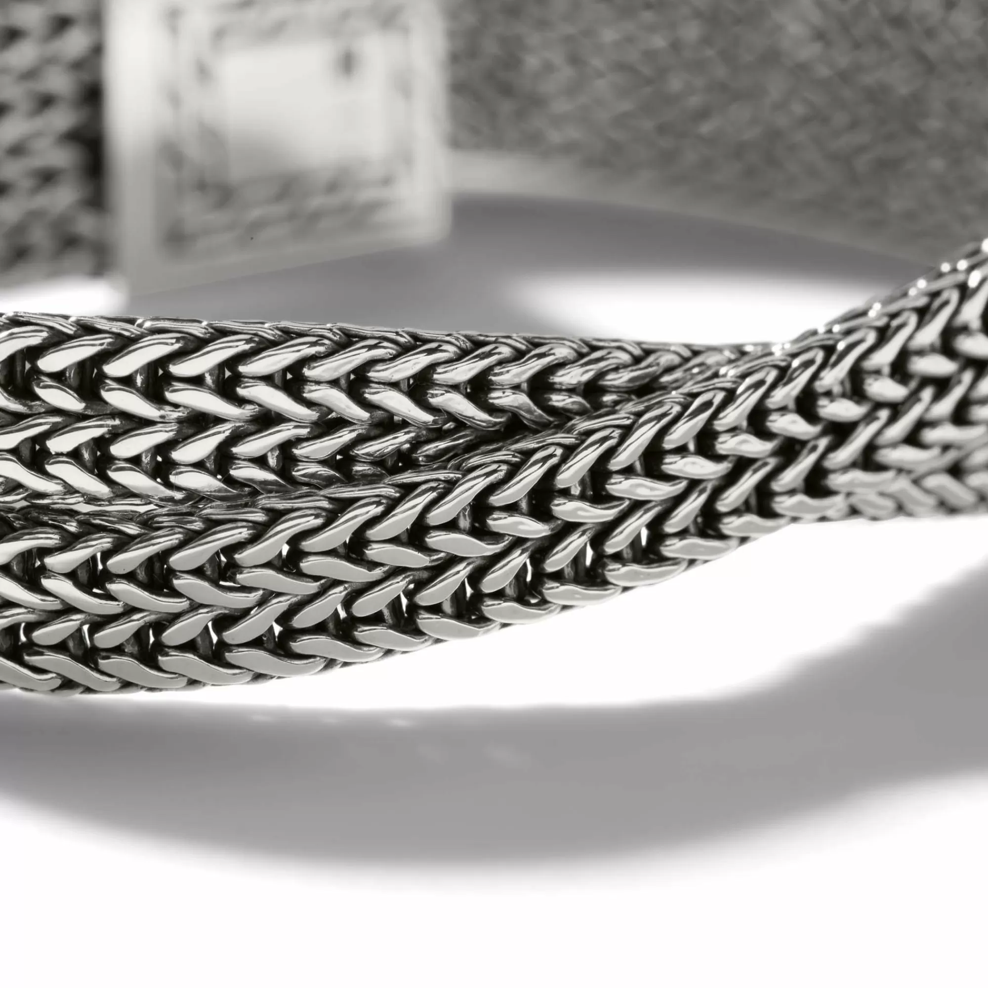 Chains^John Hardy Rata Chain Crossover Bracelet, Silver, 12Mm