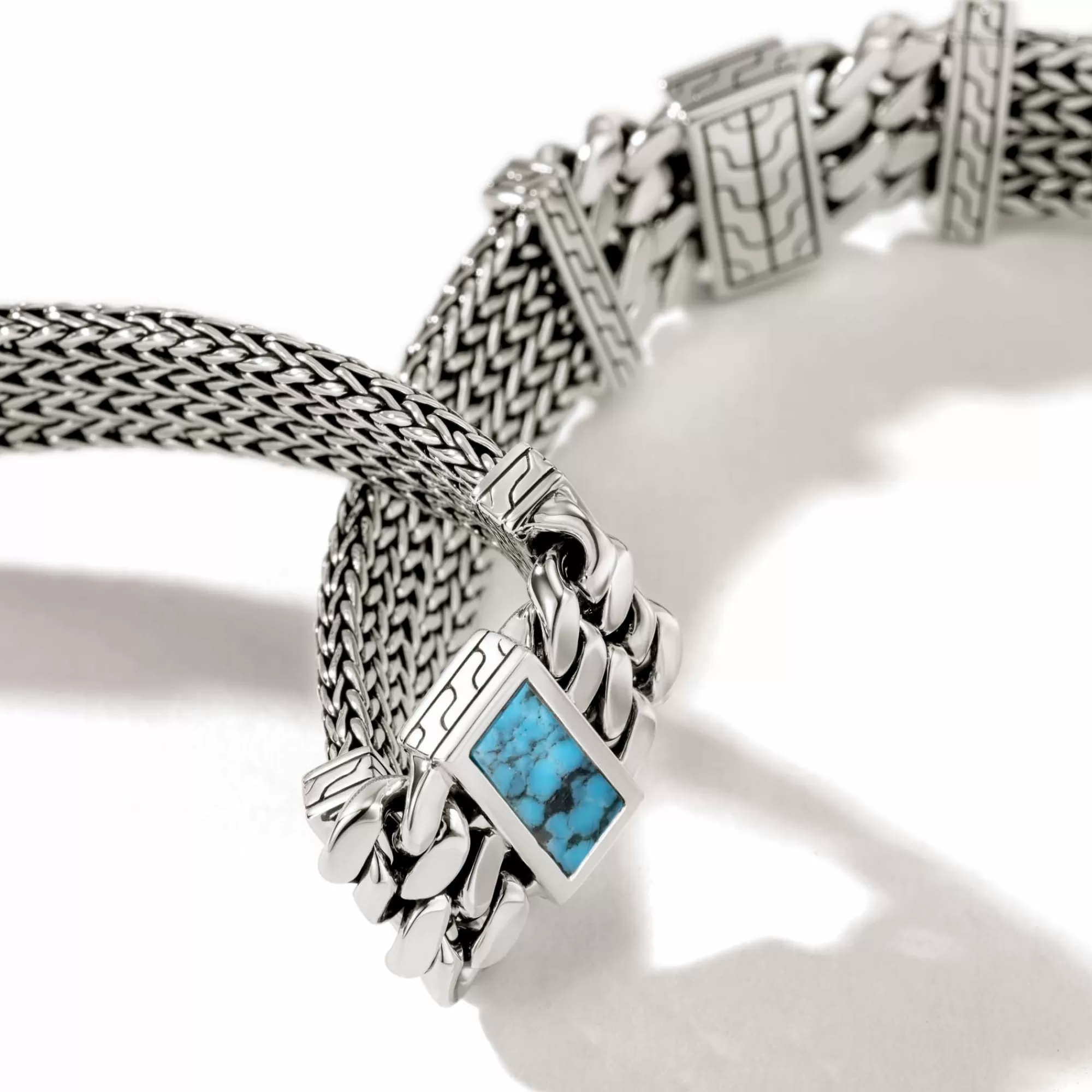 Chains^John Hardy Rata Chain Inlay Bracelet, Silver, Gemstone