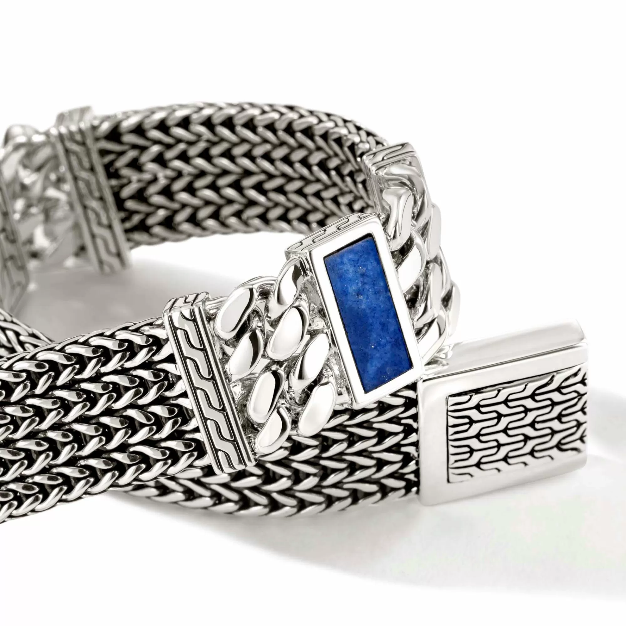 Chains^John Hardy Rata Chain Inlay Bracelet, Silver, Gemstone