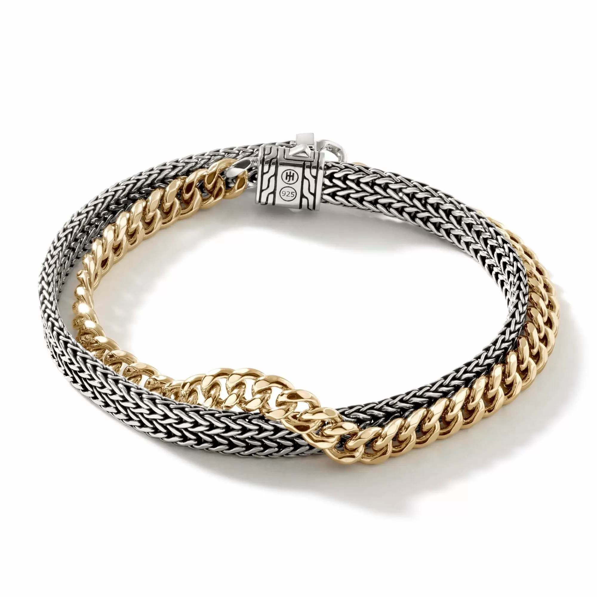 Chains^John Hardy Rata Curb Chain Wrap, Gold, Silver, 5.2Mm