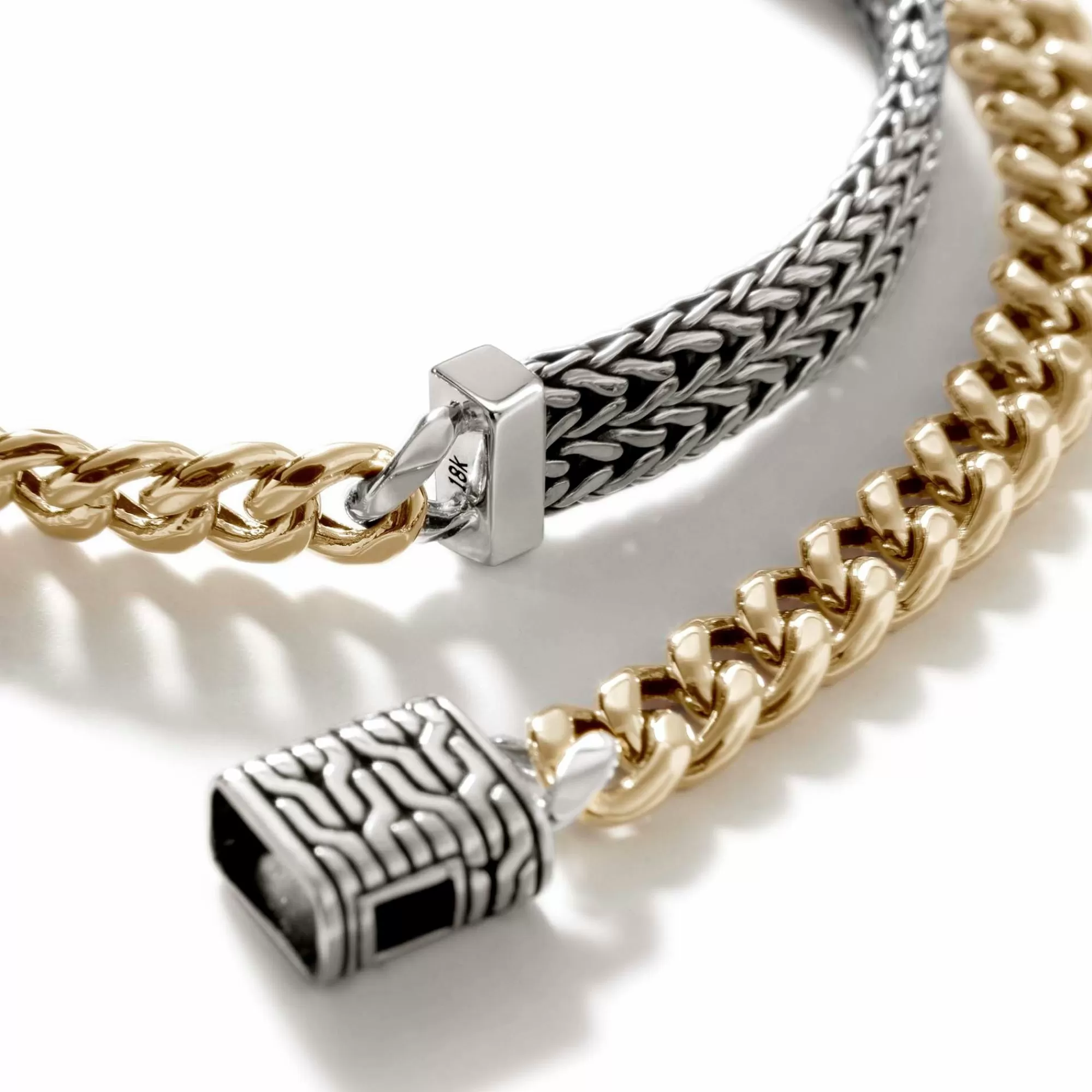 Chains^John Hardy Rata Curb Chain Wrap, Gold, Silver, 5.2Mm