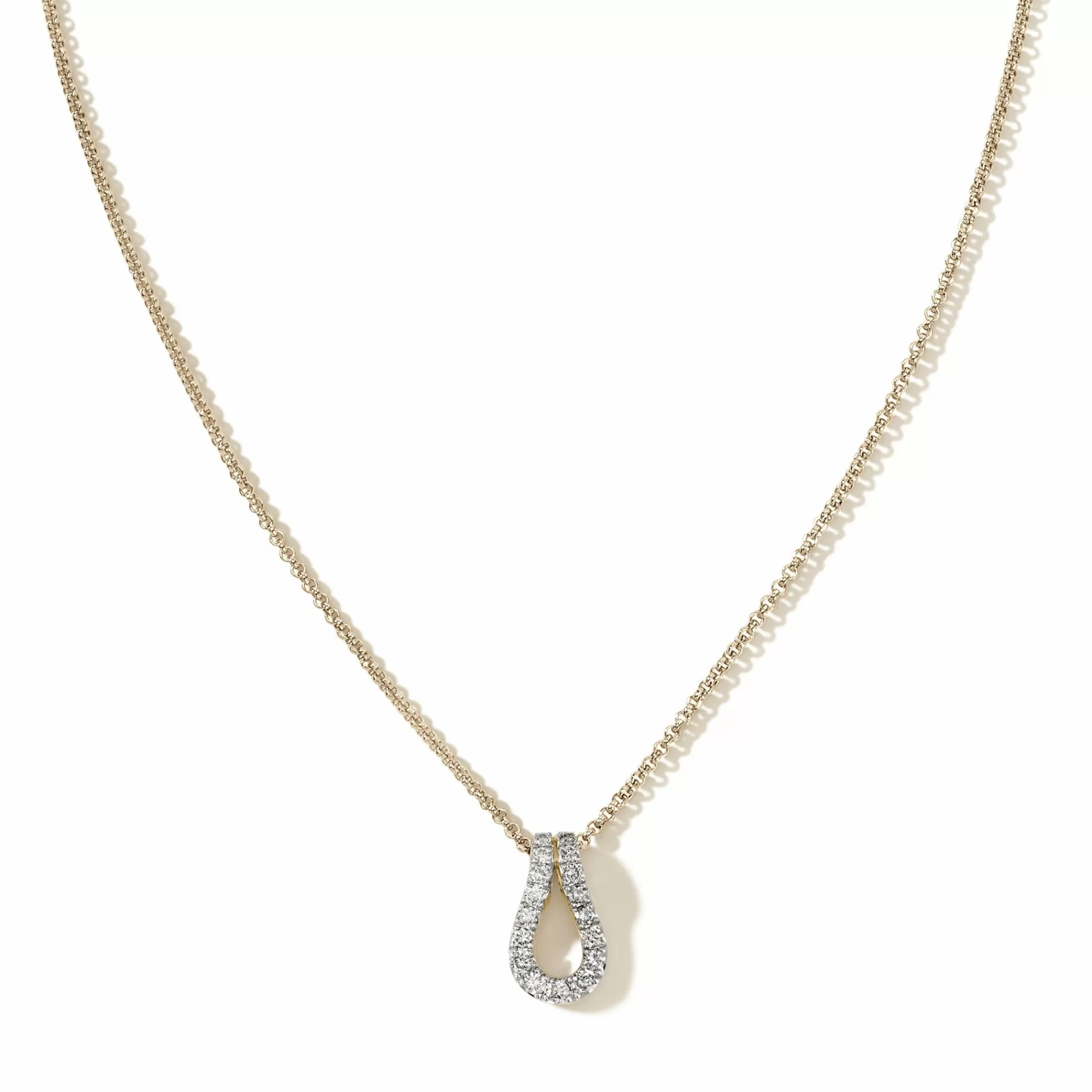 Tags & Pendants^John Hardy Surf Pendant Necklace, Gold, Diamonds