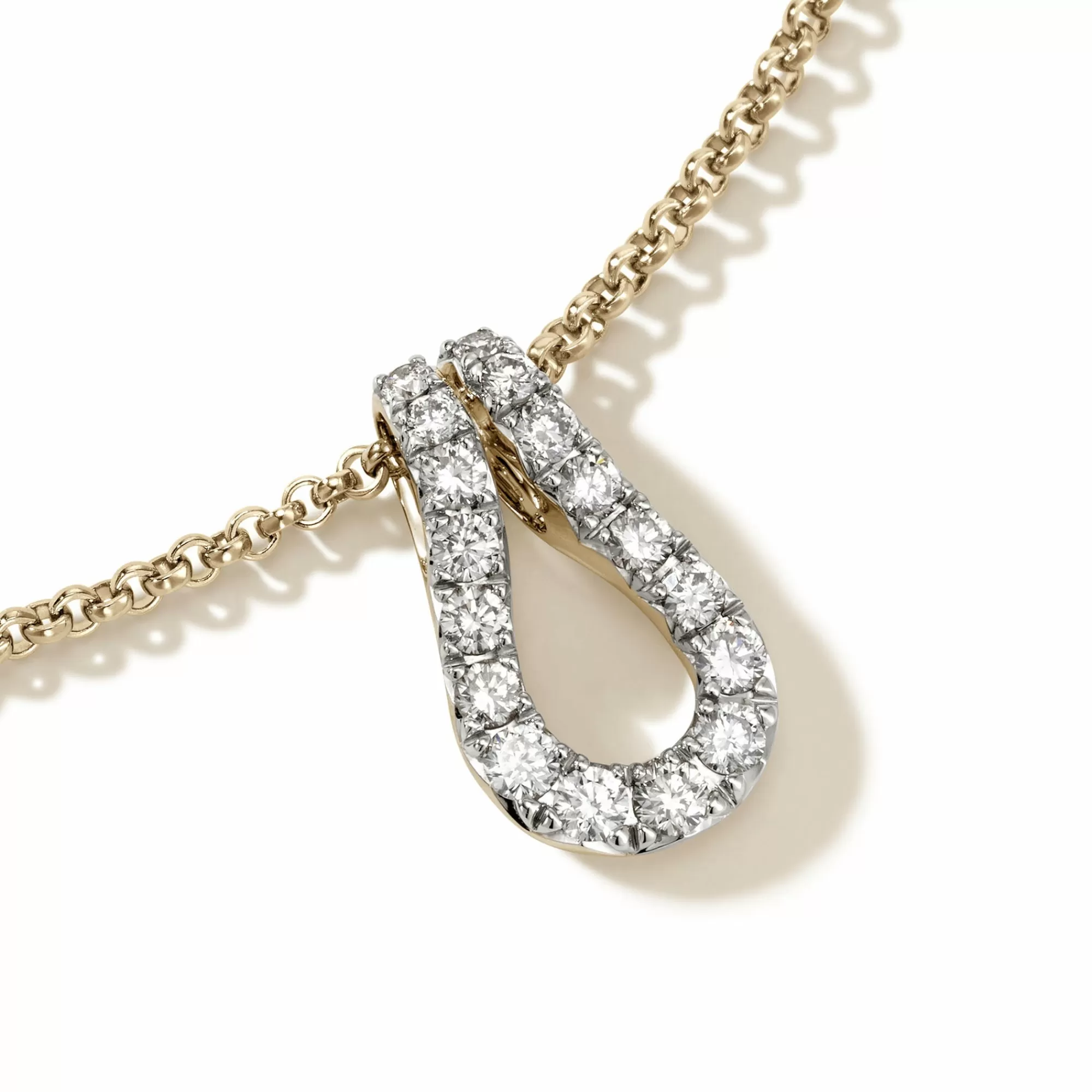 Tags & Pendants^John Hardy Surf Pendant Necklace, Gold, Diamonds