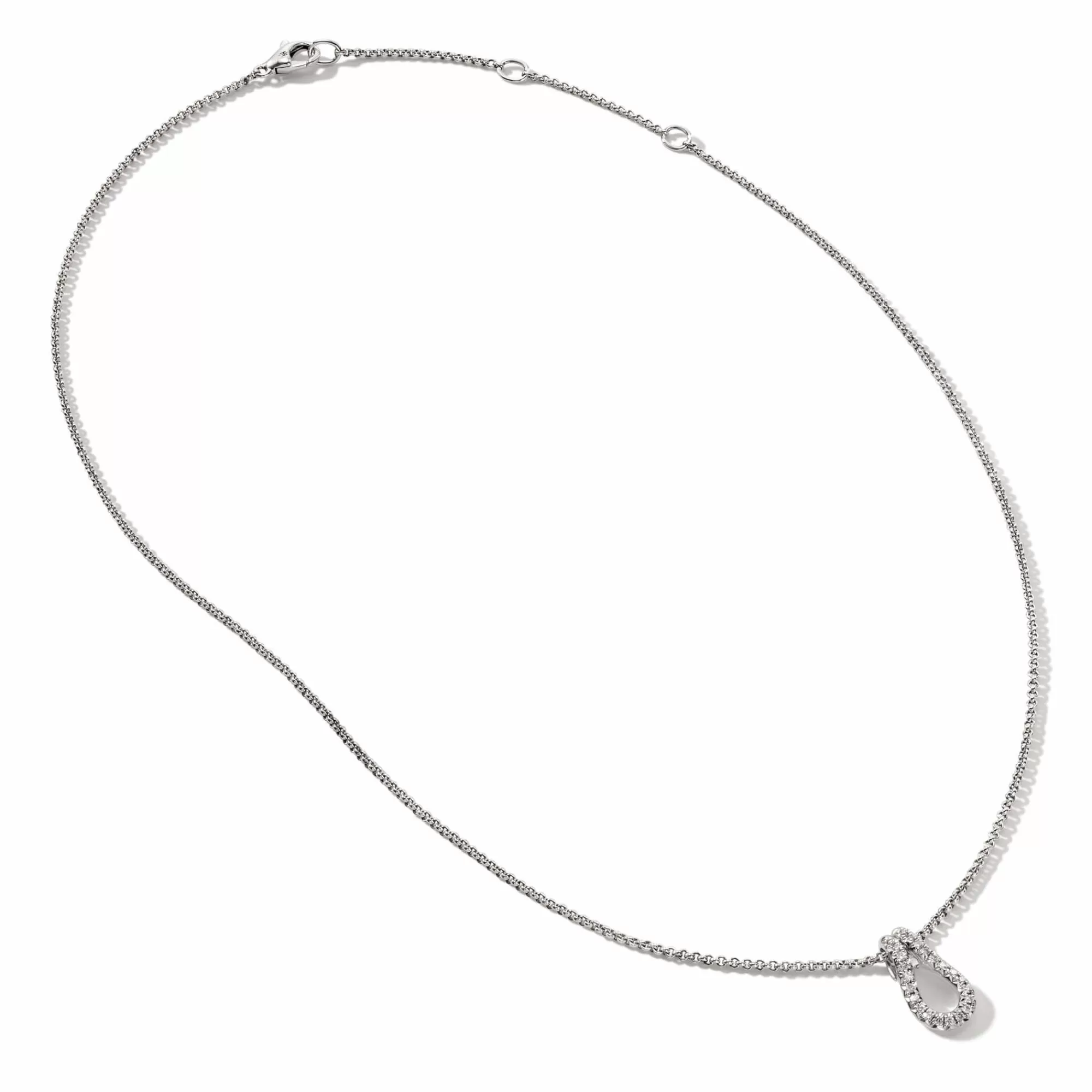 Tags & Pendants^John Hardy Surf Pendant Necklace, Silver, Diamonds