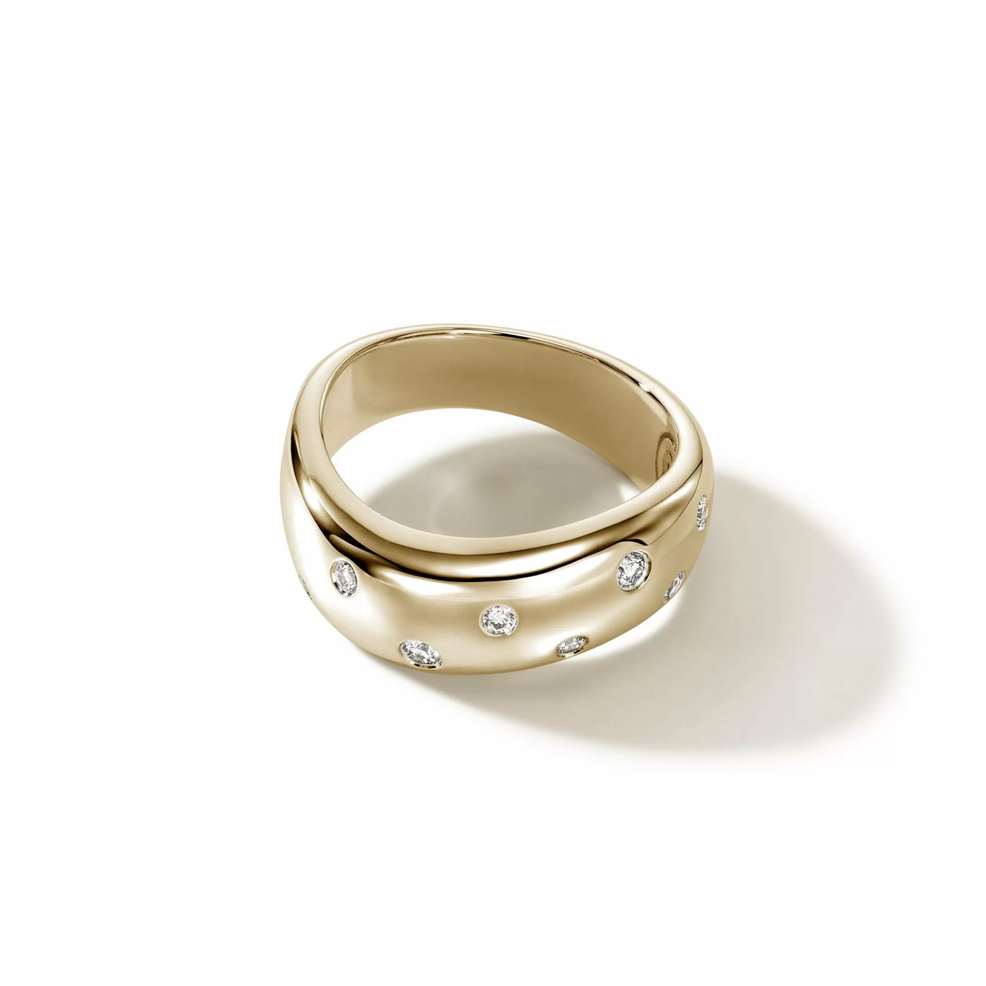Bands^John Hardy Surf Ring, Gold, Diamonds, Wide