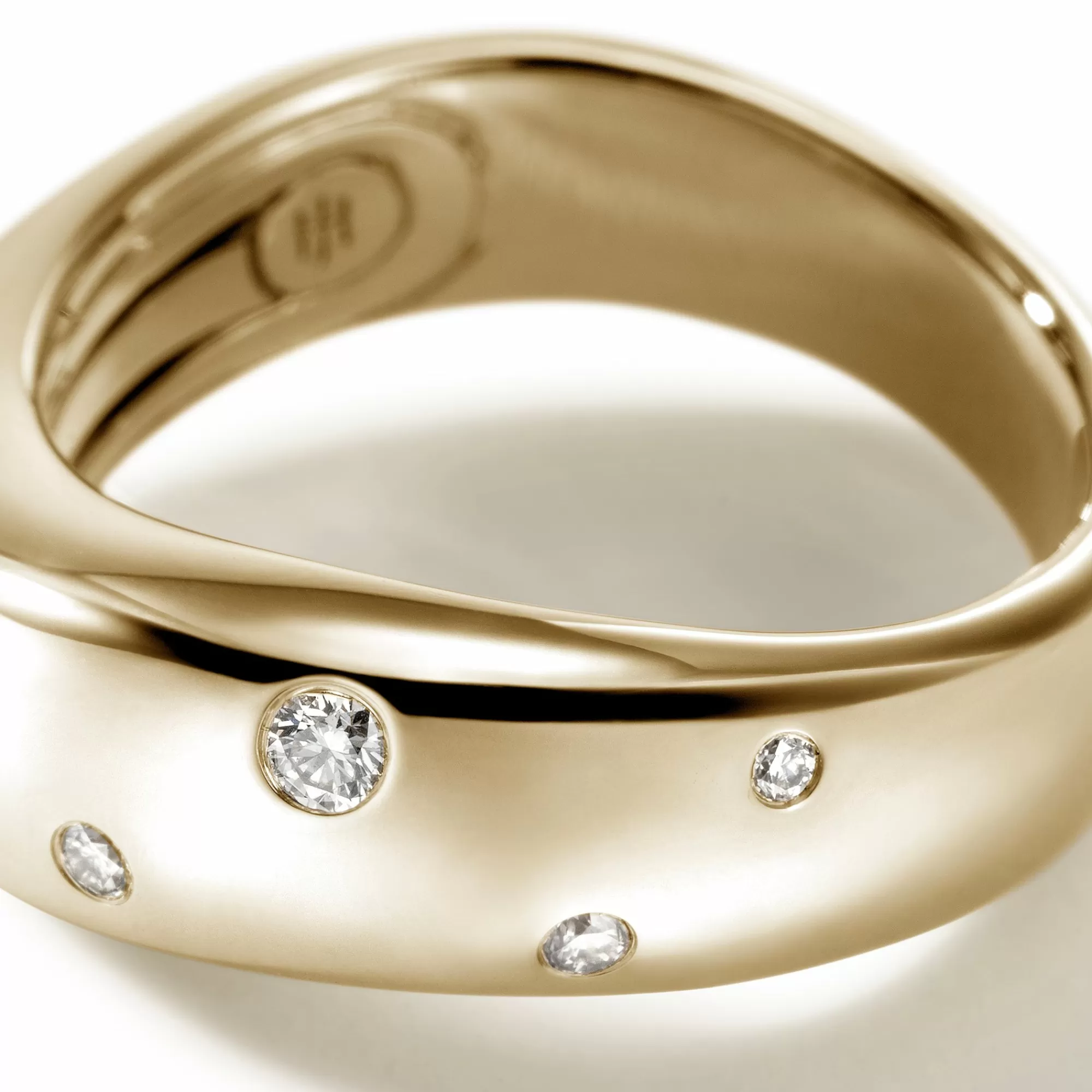 Bands^John Hardy Surf Ring, Gold, Diamonds, Wide