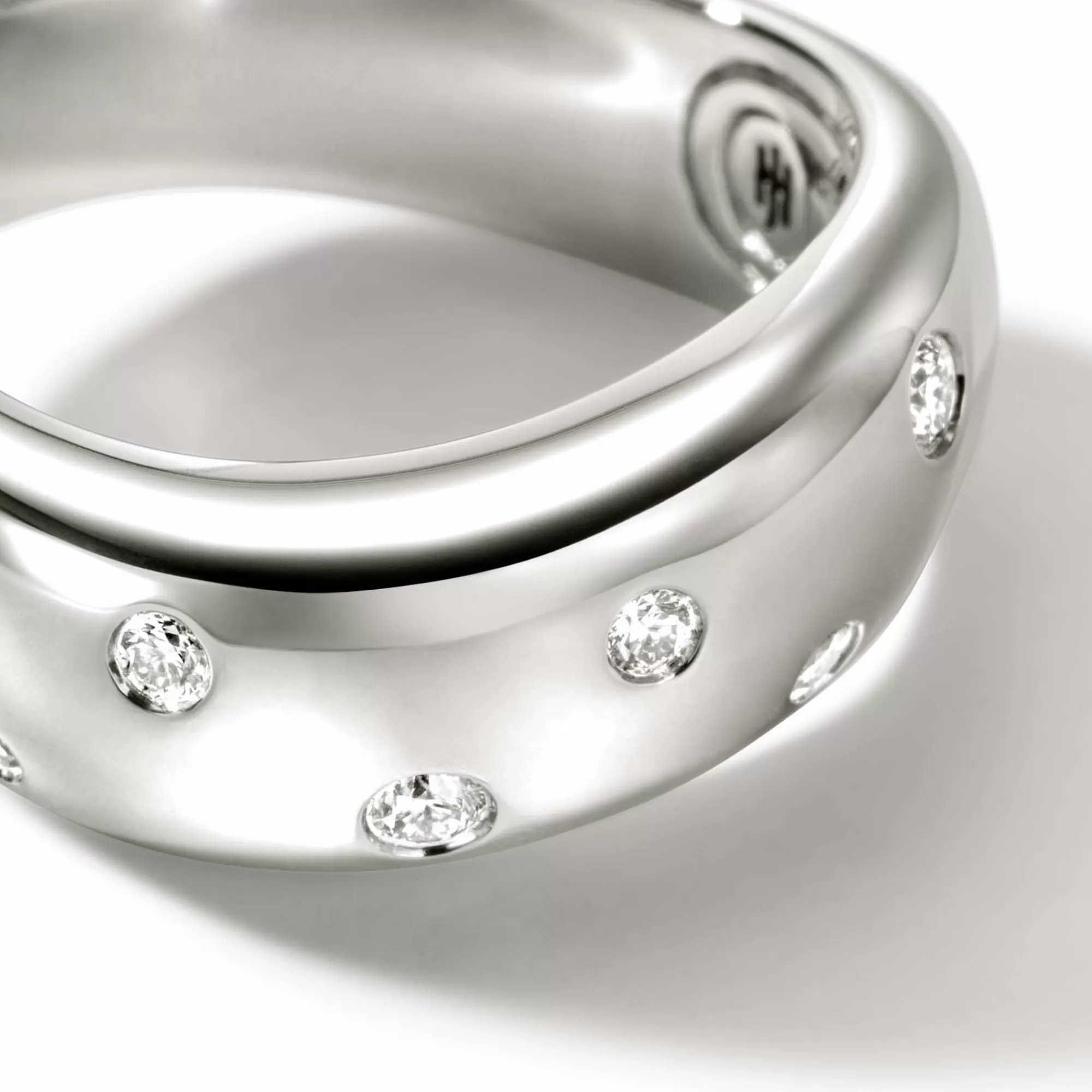 Bands^John Hardy Surf Ring, Silver, Diamonds