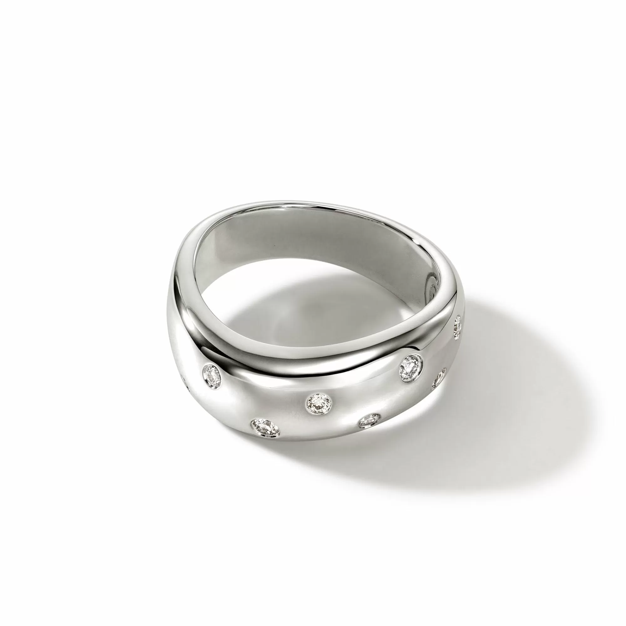 Bands^John Hardy Surf Ring, Sterling Silver, Diamonds, Wide