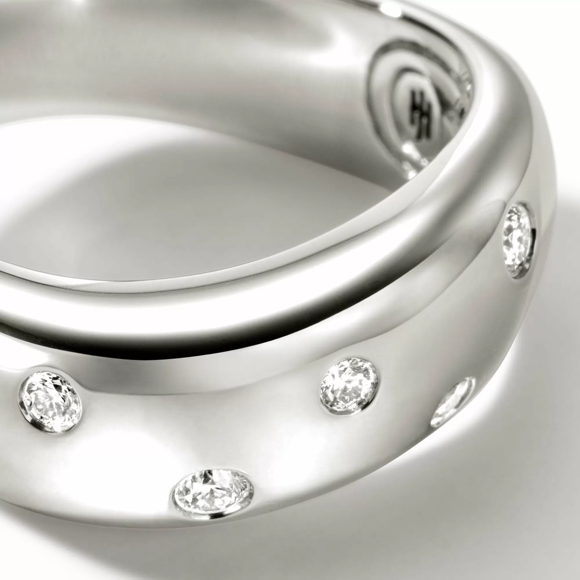 Bands^John Hardy Surf Ring, Sterling Silver, Diamonds, Wide