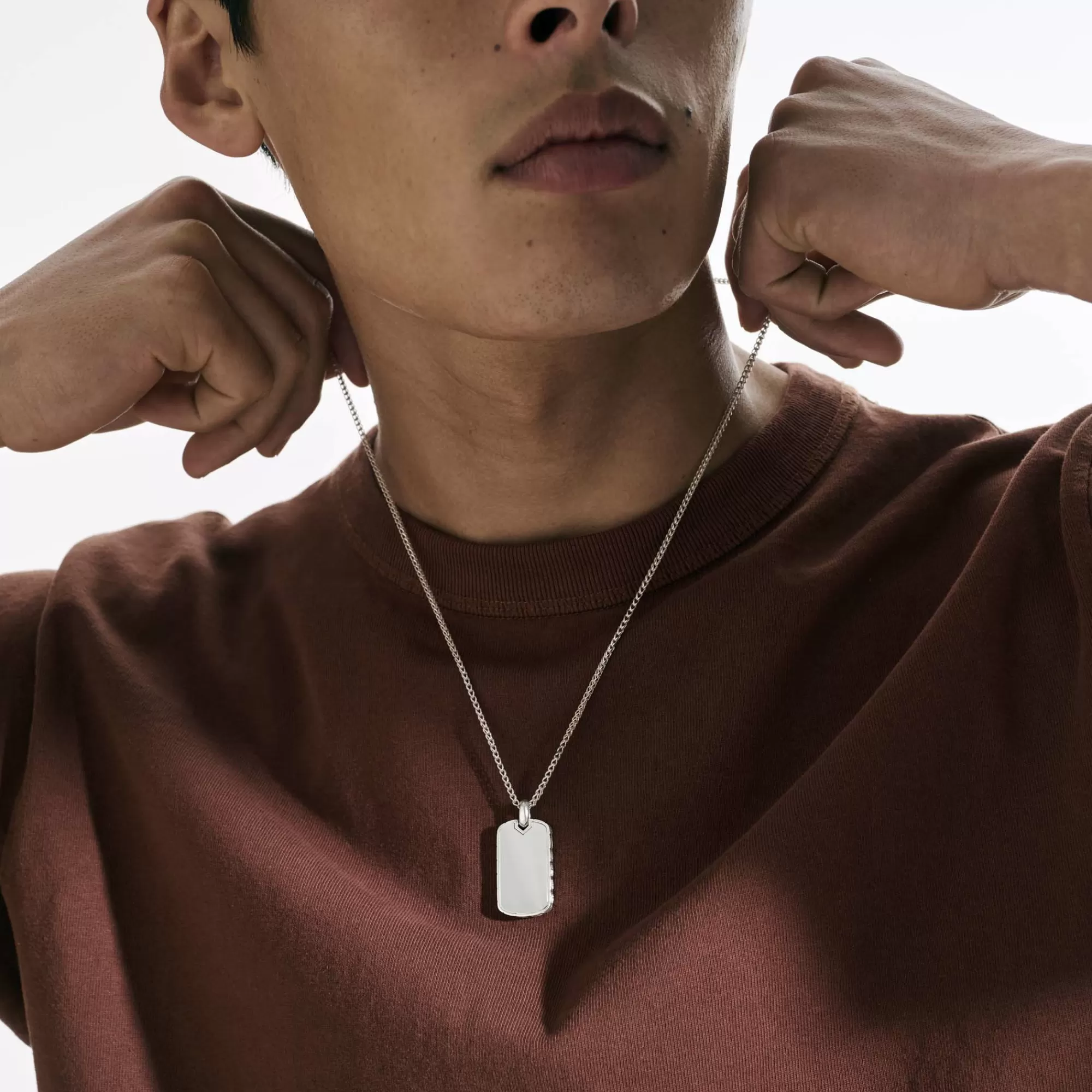 Tags & Pendants^John Hardy Tag Pendant Necklace, Sterling Silver, 2Mm